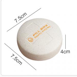  Packing 5 Compartment Round Pill Storage Box